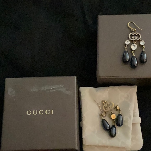 AUTHENTIC NEW GUCCI chandelier drop jewel earrings GG from Gucci in Monaco - Picture 5 of 8